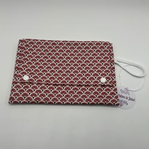 pochette livre de poche - création artisanale aravis - créations de jadavi rouge